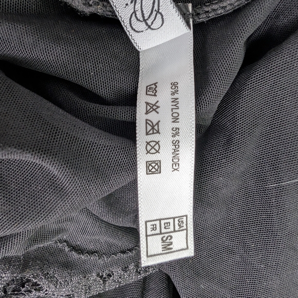 💘 NEW OH LA LA CHERI eyelash lace robe in black - Picture 5 of 6